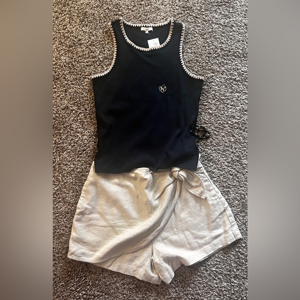 Anthropologie Women’s Size 8 Tan Linen Skort - Picture 4 of 14